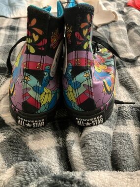 Converse Kids High-Top Sneakers in Black with Multicolor Graphic